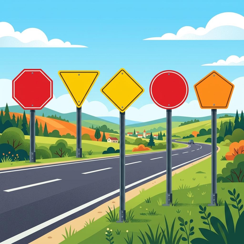 Road Sign Shapes and Colors: The Cheat Code for Sign Questions