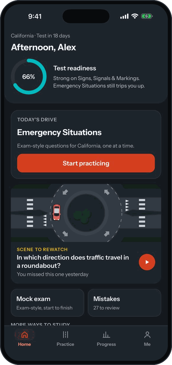 My Permit Pass on iPhone: home, dark mode